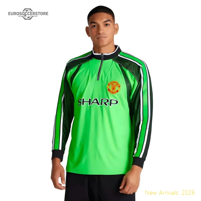 1998-1999 Manchester United Retro Goalkeeper Jersey (Green)