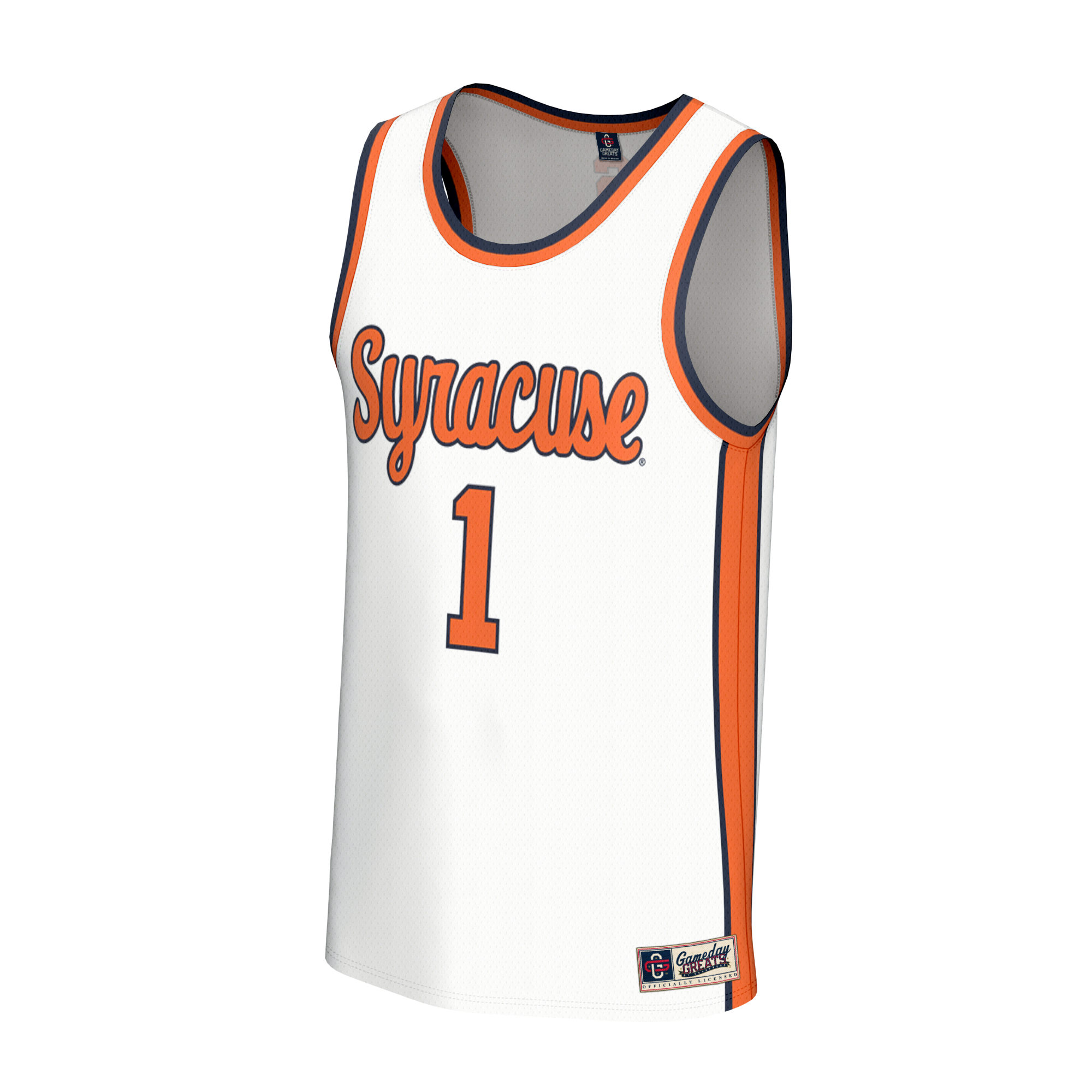 Syracuse Orange GameDay Greats Unisex Lightweight Collegiate Basketball Fashion Jersey - White