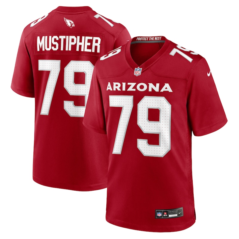 None PJ Mustipher AZ Cardinals Iconic Top-Grade Jersey for NFL Fans