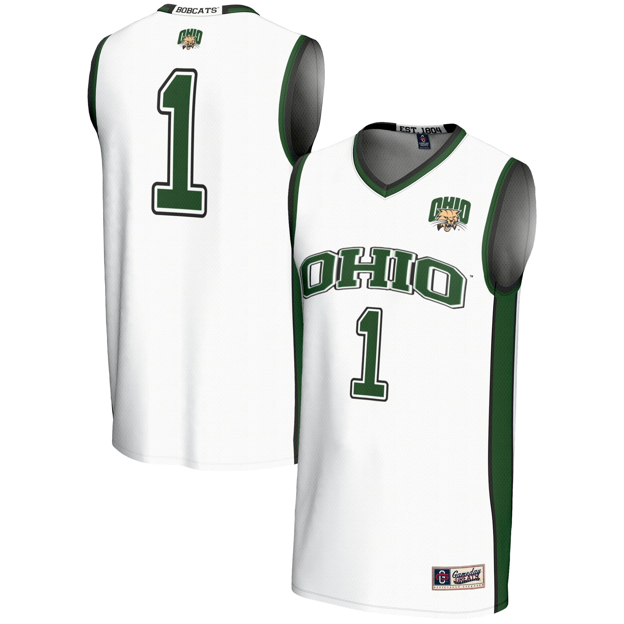 [NJP] Ohio Bobcats GameDay Greats Youth Lightweight Basketball Jersey - White