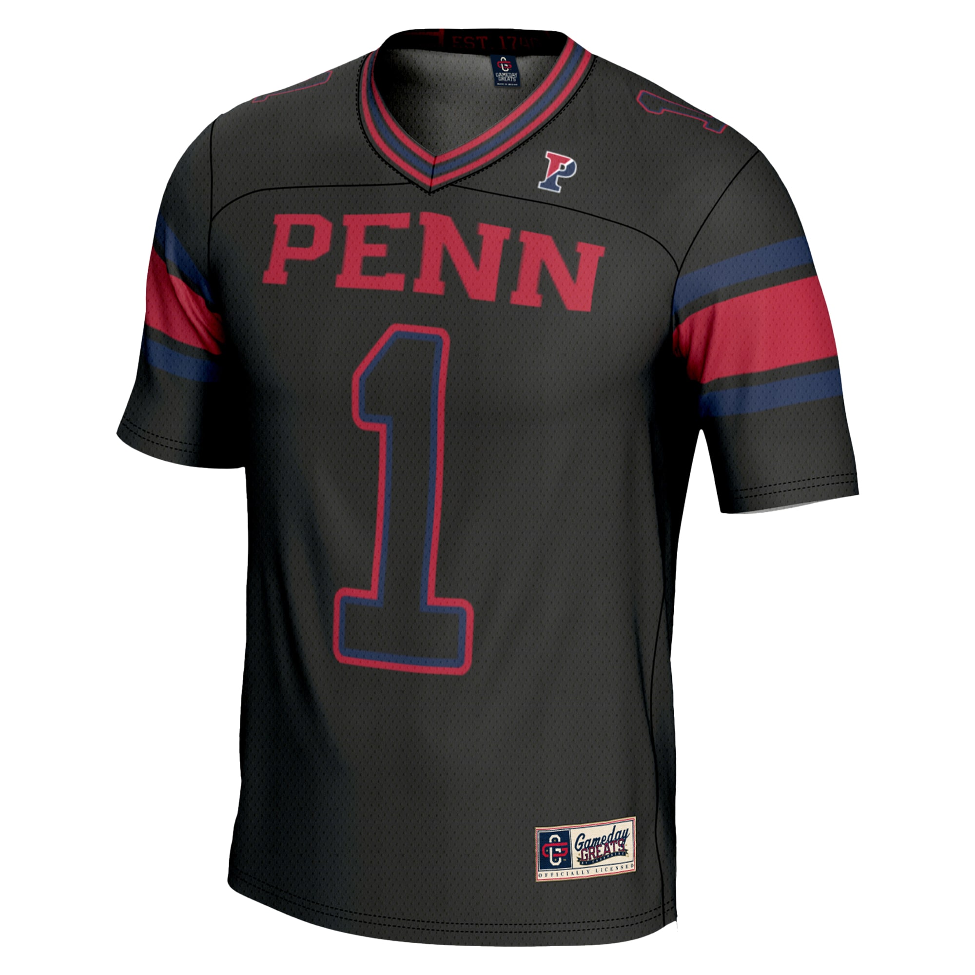 #1 Pennsylvania Quakers GameDay Greats Youth Endzone Football Jersey - Black