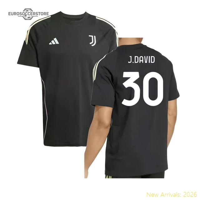 Supporter 2025-2026 Juventus Training Tee (Black) (J.David 30)