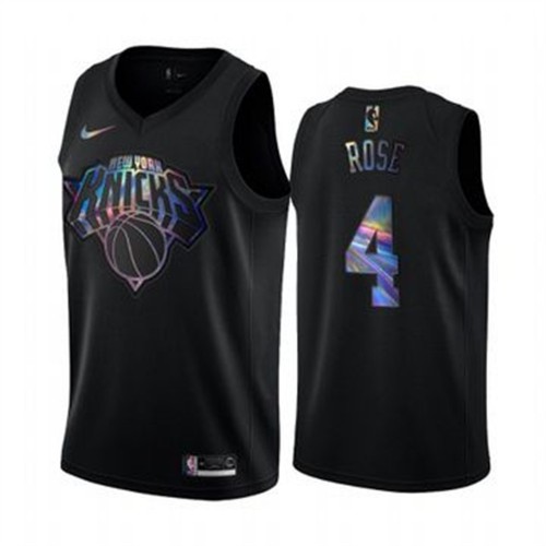 Authentic Style New York Knicks Derrick #4 NBA Game Jersey Basketball