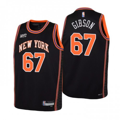 New York New York Knicks #67 Taj Gibson Youth Nike Black 2021/22 Swingman Jersey ¨C City Edition Youth