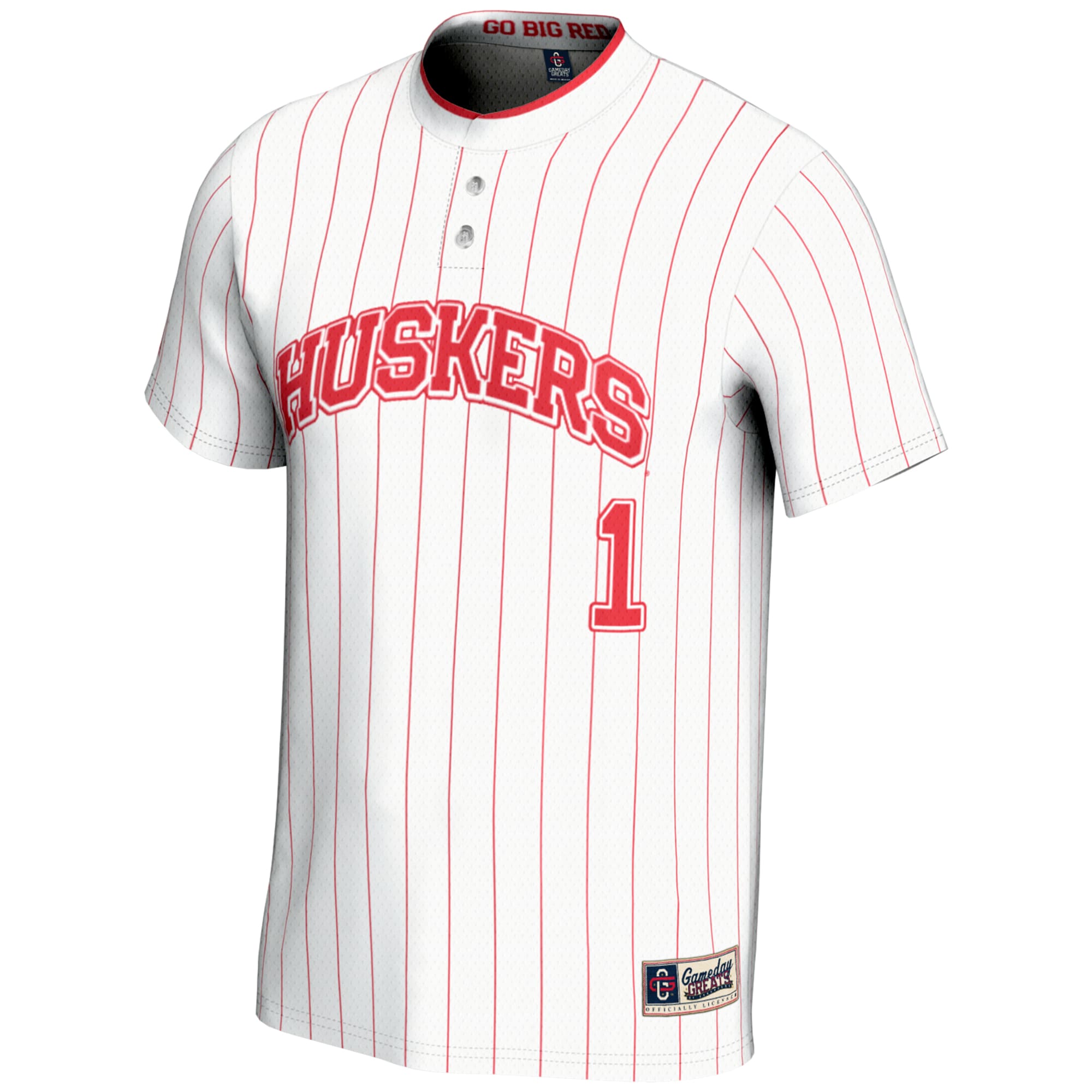 [NJP] Nebraska Huskers GameDay Greats Unisex Lightweight Softball Jersey - White