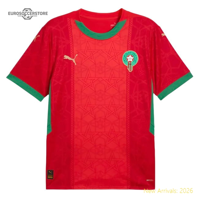 Morocco 20242025 Home Official Shirt Retro Sleek Sleek