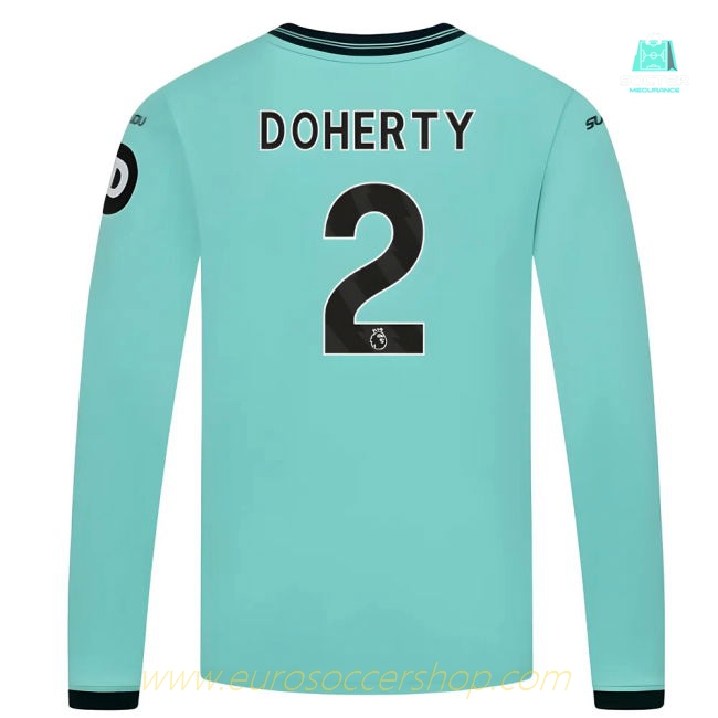 2025-2026 Wolves Long Sleeve Away Shirt (Kids) (Doherty 2)