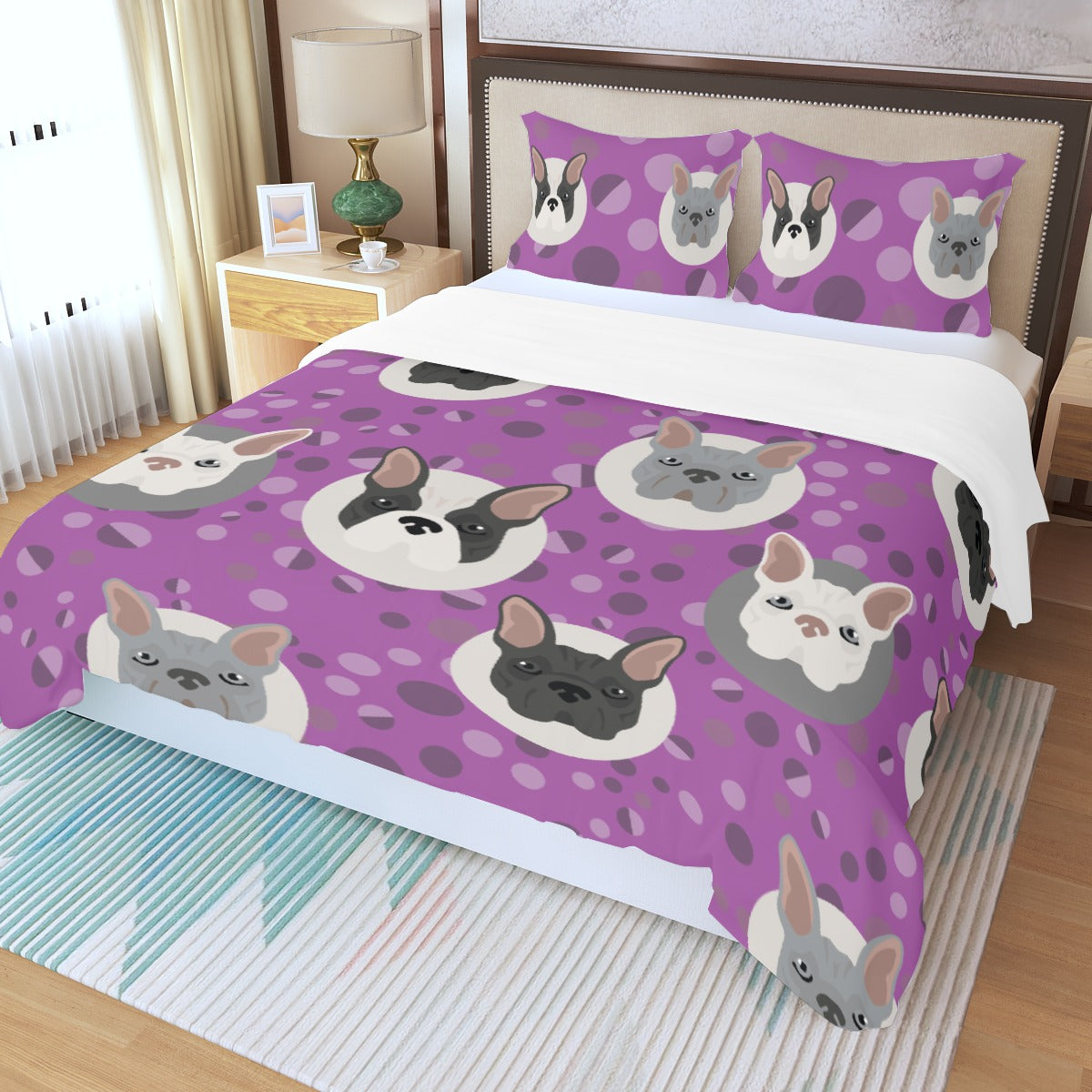 Durable Comfort-Optimized Henri- Bedding Set for Bulldog Owners Durable