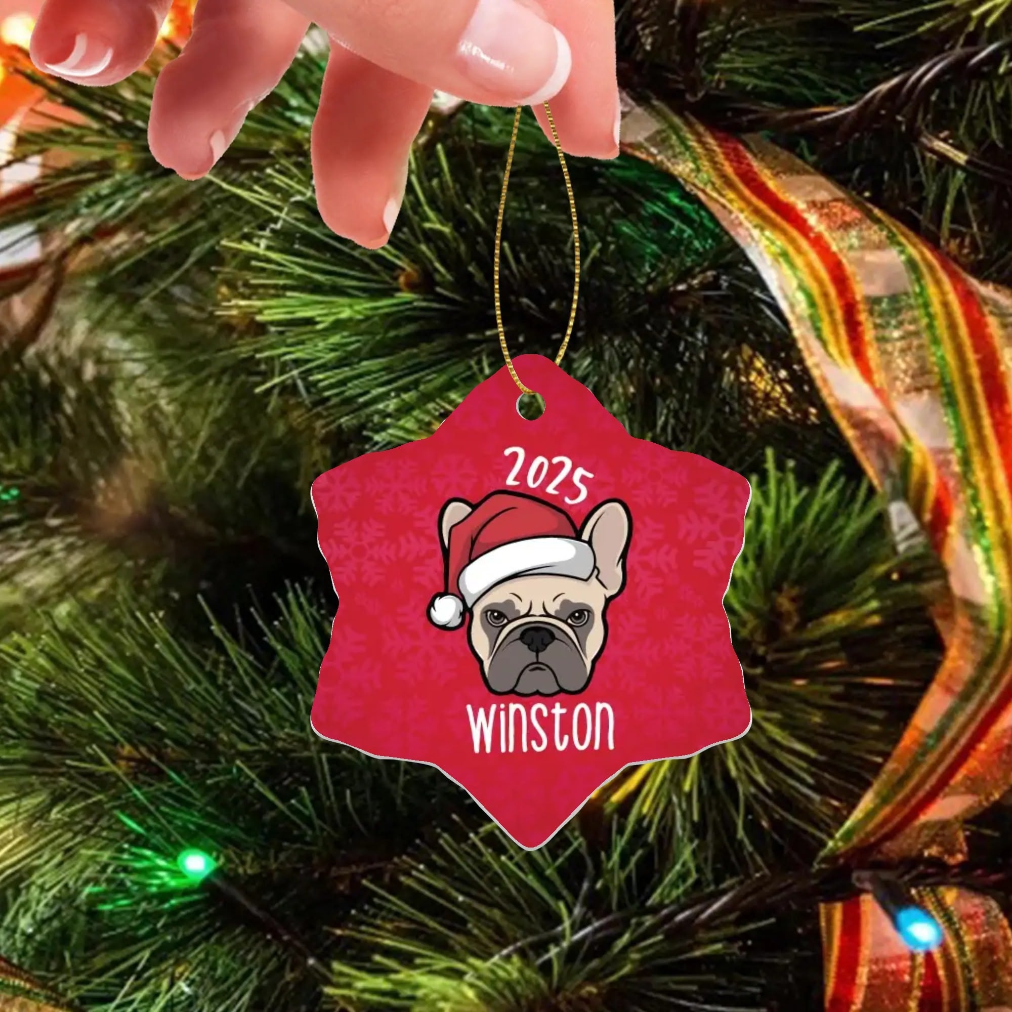 Minimal-Aesthetic Personalized Ornaments For Frenchie Lovers With You...