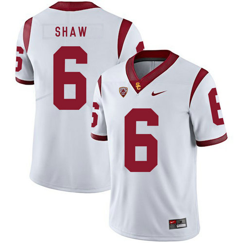 Men's None White 2024 moisture wicking Josh Shaw #6 authentic Jersey