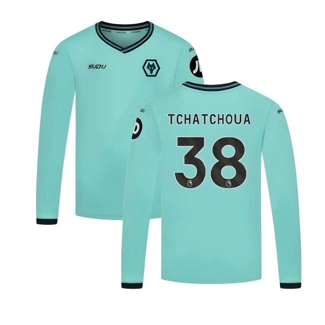 True Wolves Wolves Long Sleeve Away Shirt Kids Tchatchoua #38 Pro ...