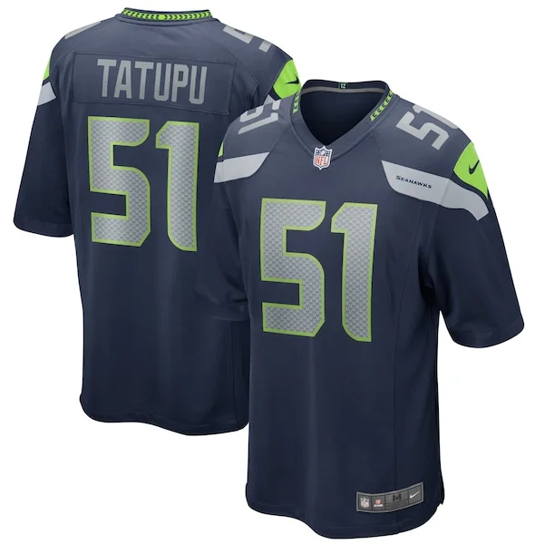 Seattle Seahawks Game NFL Jersey - Navy | Pro-Level Football Apparel
