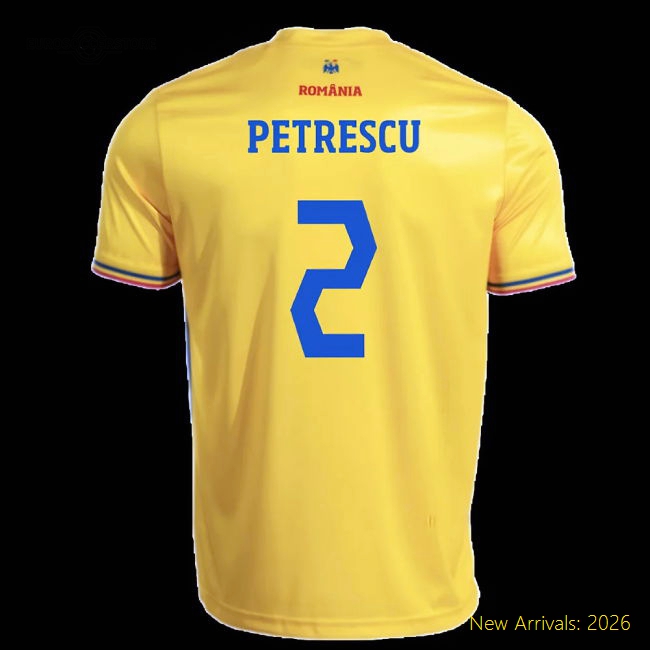 2025-2026 Romania Home Replica Shirt (Kids) (Petrescu 2)
