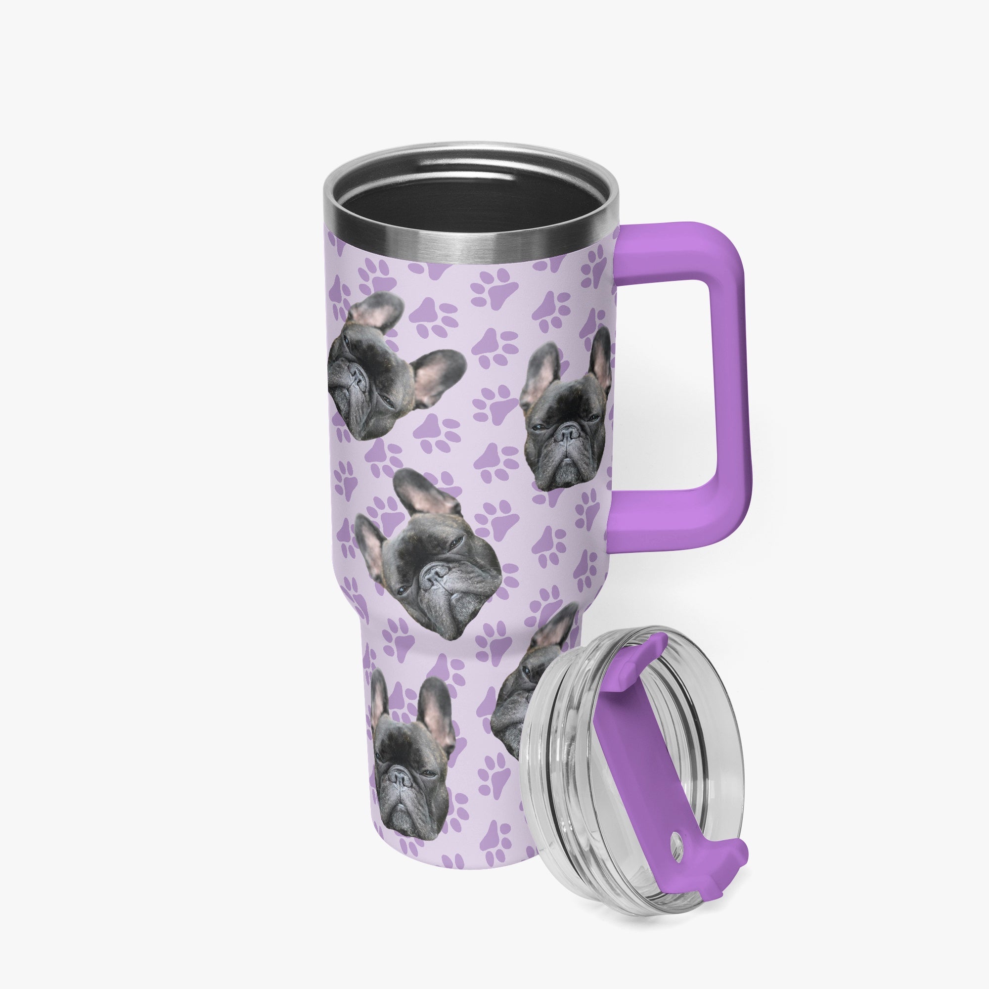 French Bulldog Donna Personalized Car Tumbler Cup Essential Dog Supply