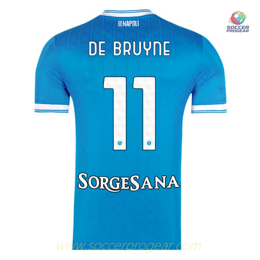 Naples Home Football Jersey Children Football Jersey 2025-2026 Season De Bruyne