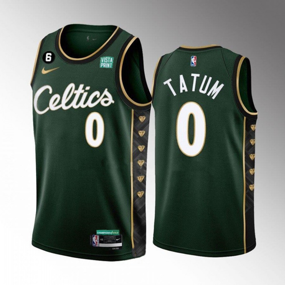 Authentic Jayson Tatum0 Boston Celtics Jersey Green - City Edition