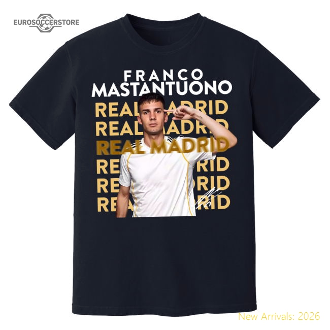 Franco Madrid Mastantuono Real Madrid New Signing T-Shirt (Black)