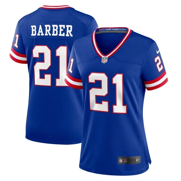 None Tiki Barber Game Jersey - Royal | NFL Player Jersey | NFL Footbal