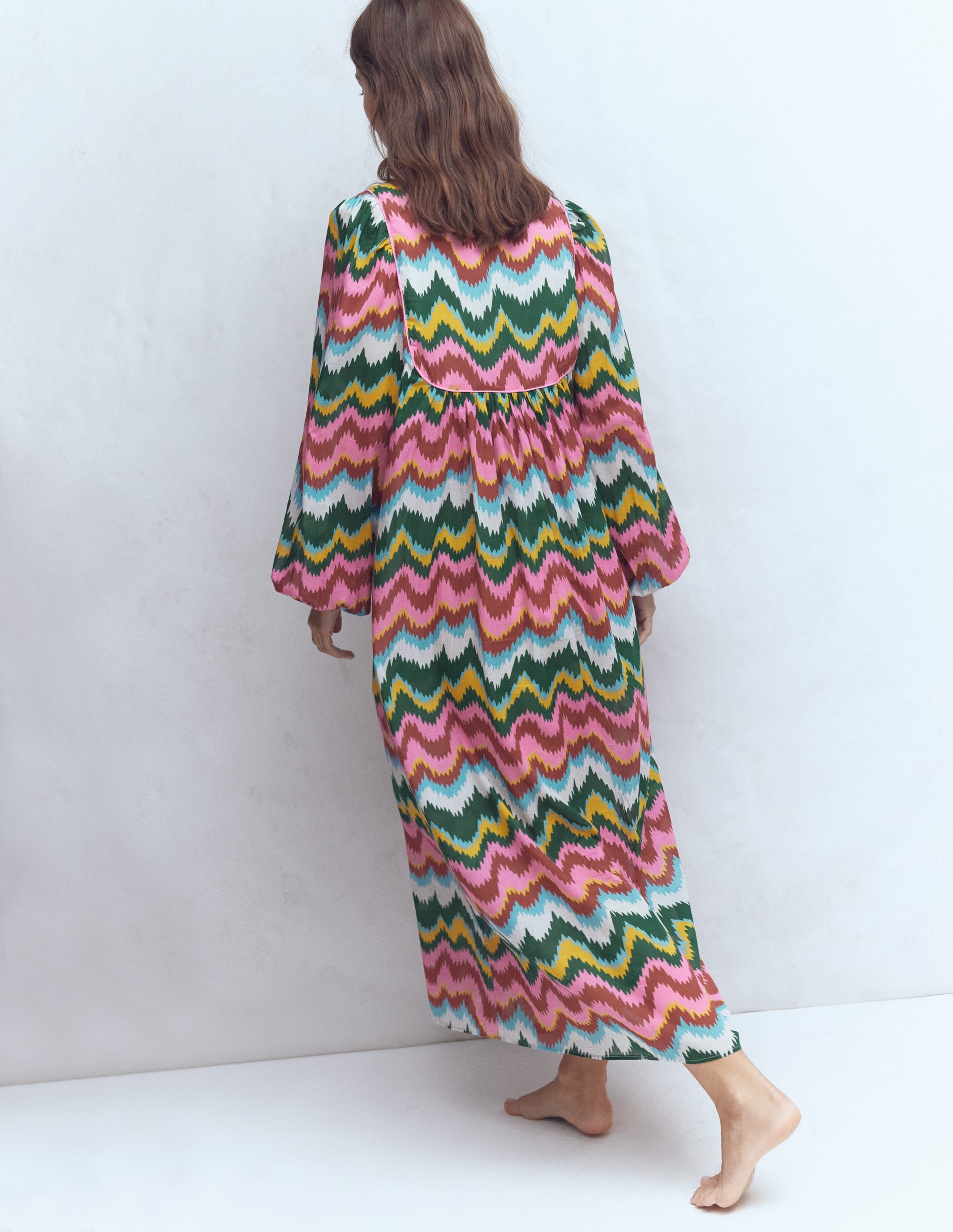 Boho Tie Neck Kaftan