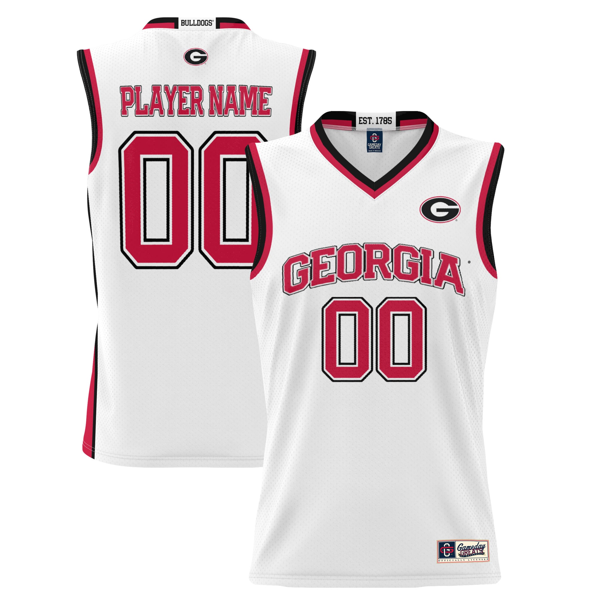 Georgia Bulldogs GameDay Greats Youth NIL Pick-A-Player Lightweight Women's Basketball Jersey - White