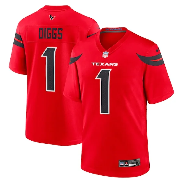 None Stefon Diggs Game Jersey - Red | NFL Player Jersey | NFL Football