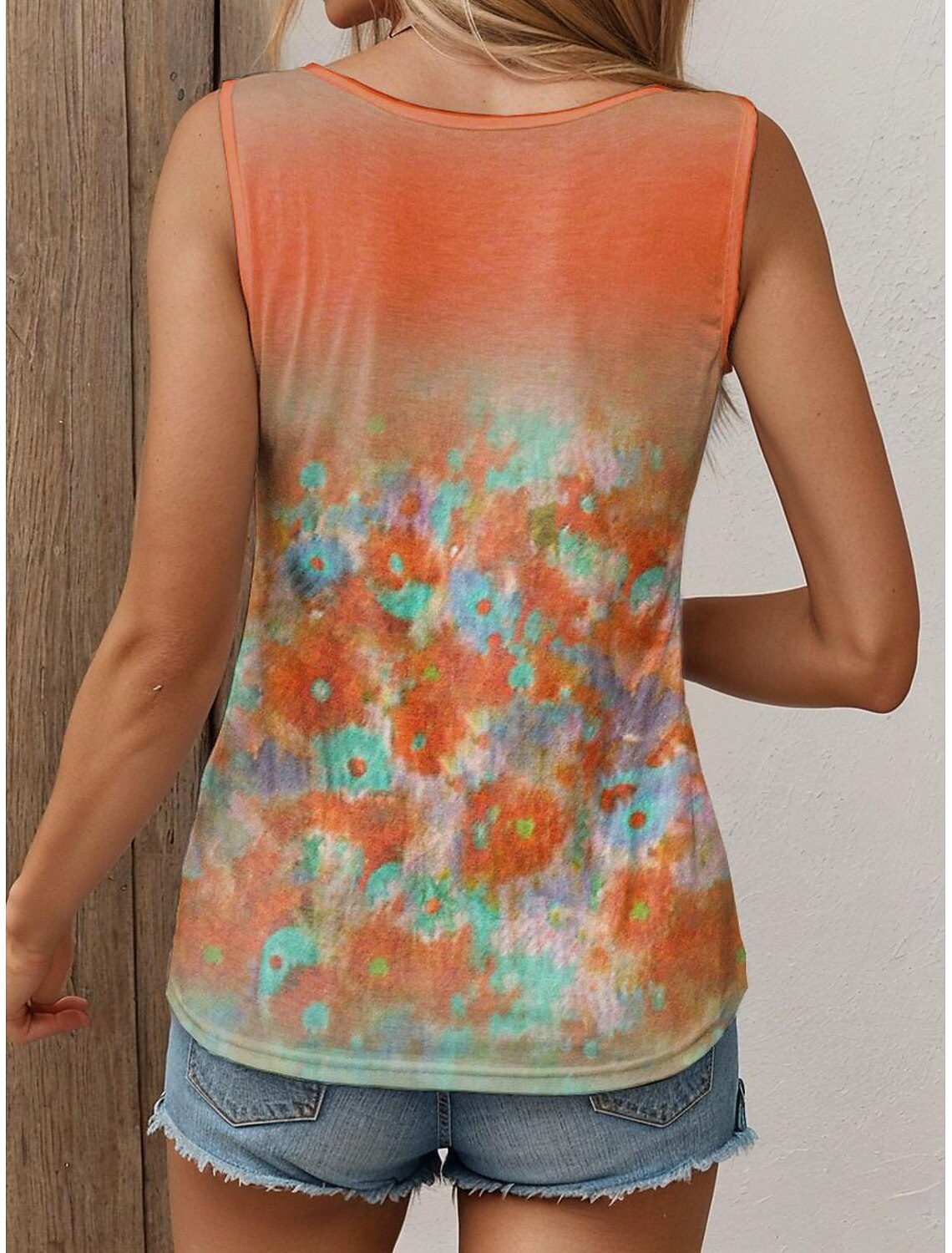 Women's Tank Top Vest Daily Floral Sleeveless Sleeveless V Neck Daily Summer