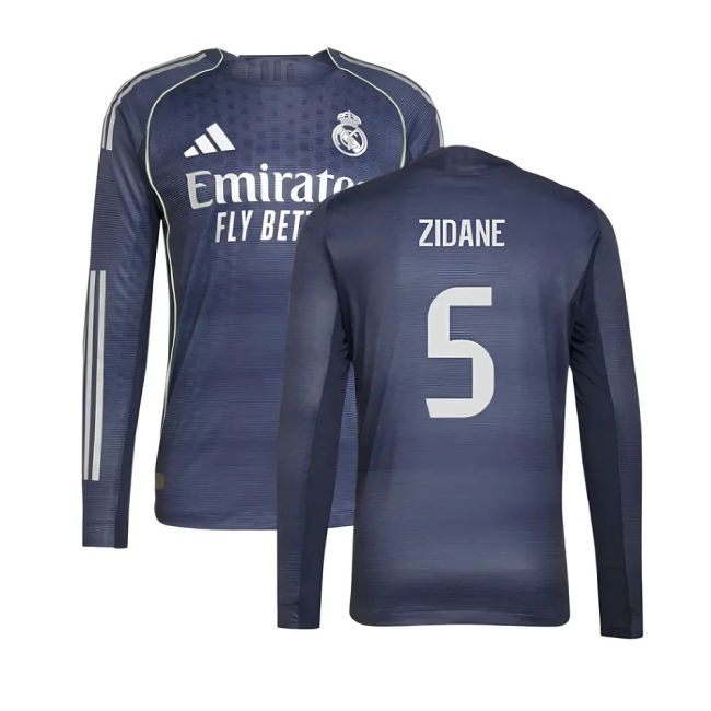 2025-2026 Real Madrid Long Sleeve Away Shirt for (Adult