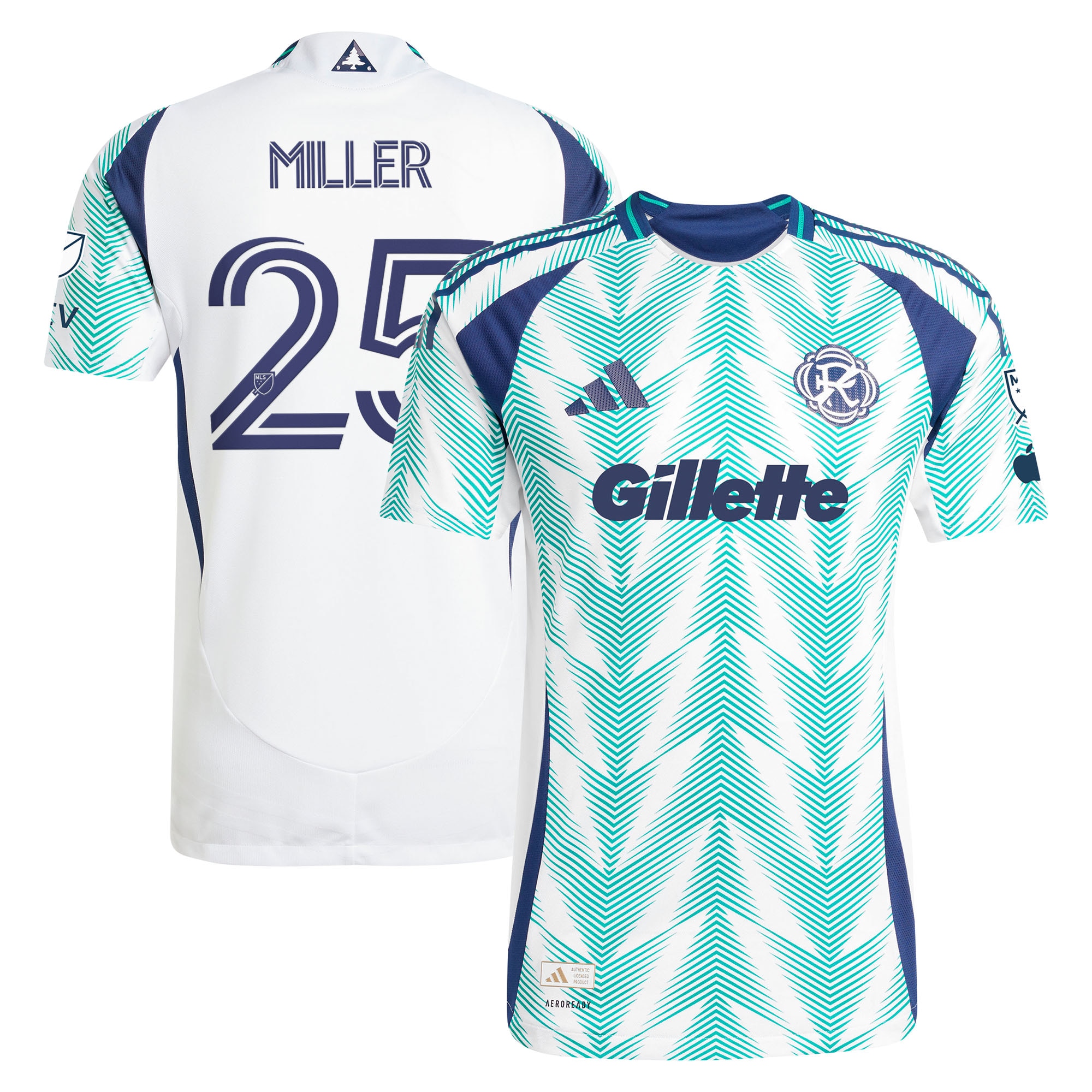 [JED] Peyton Miller New England Revolution 2025 Eastern White Pine x Flag of New England On-Field Authentic Jersey - White