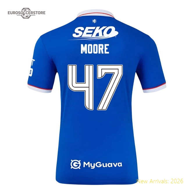 Rangers Children 2025 Home Jersey Shirt Football Fan For Football For Football For Football Game Day Apparel