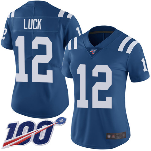 NFL I C Colts Andrew Luck #12 Blue Limited Game Jersey - Premium