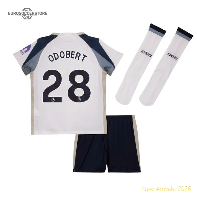 2025-2026 Tottenham Home Little Youth Mini Kit Odobert 28