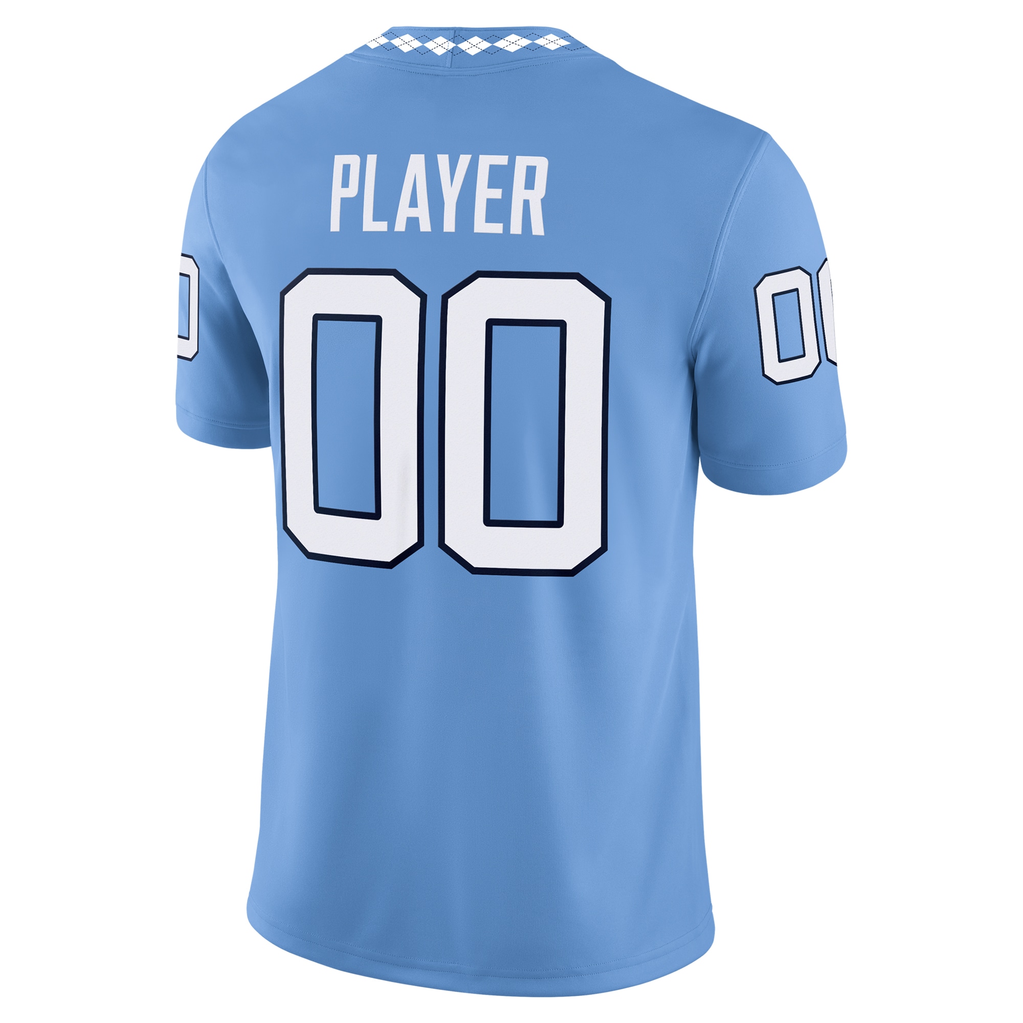 [NJP] North Carolina Tar Heels NIL Pick-A-Player Football Game Jersey - Carolina Blue