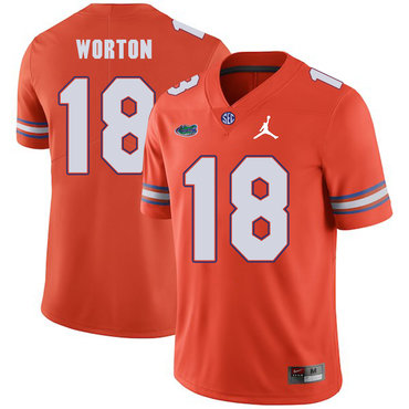 Men's None Orange 2024 embroidered None #18 college football Jersey