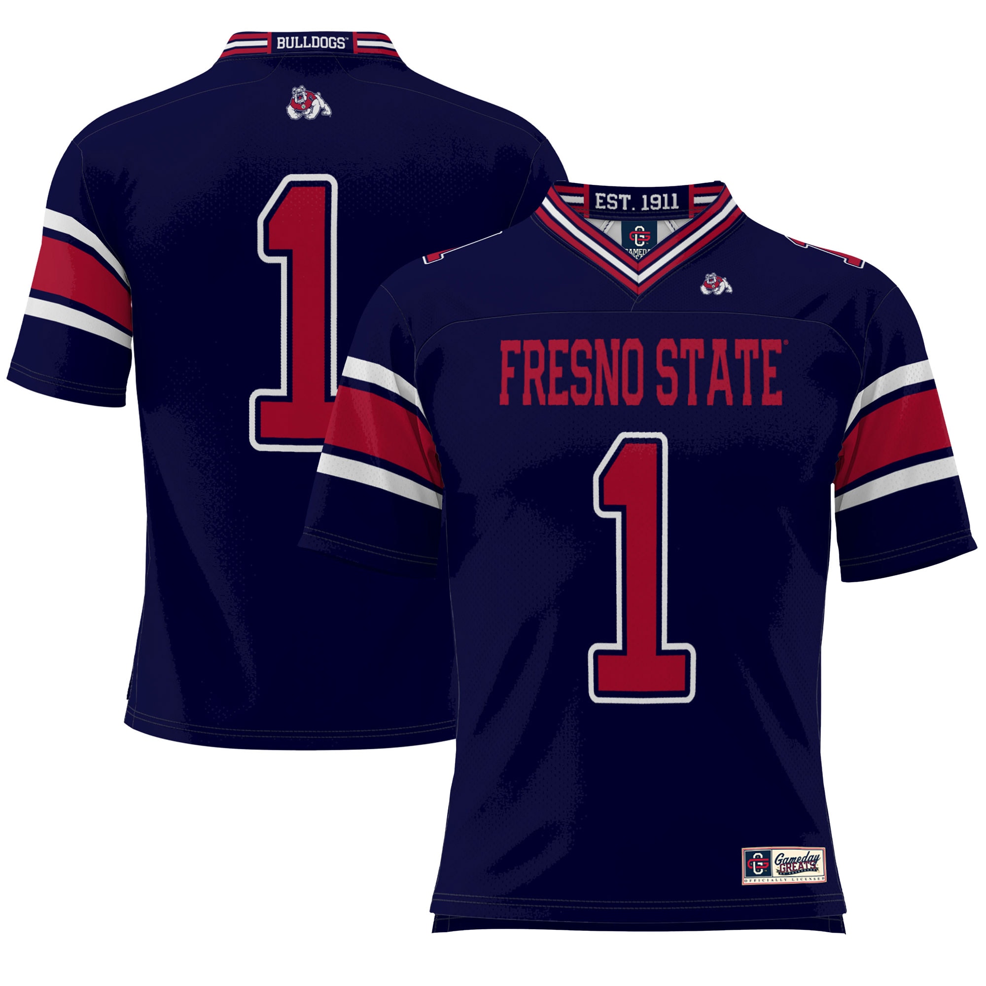 [NJP] Fresno State Bulldogs GameDay Greats Youth Endzone Football Jersey - Navy