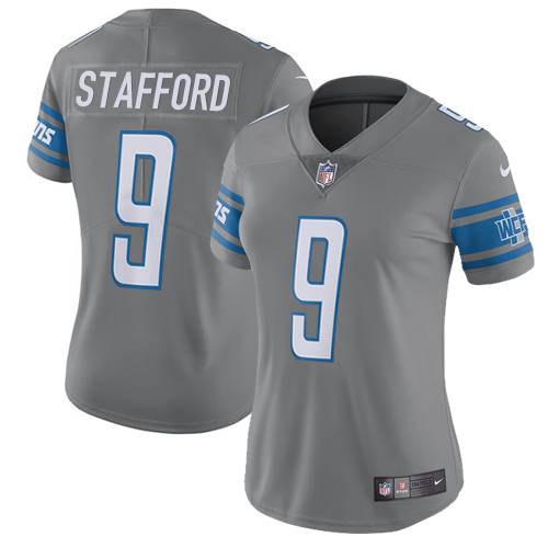 Authentic NFL Detroit Lions #9 Matthew Stafford Gray Limited Jersey