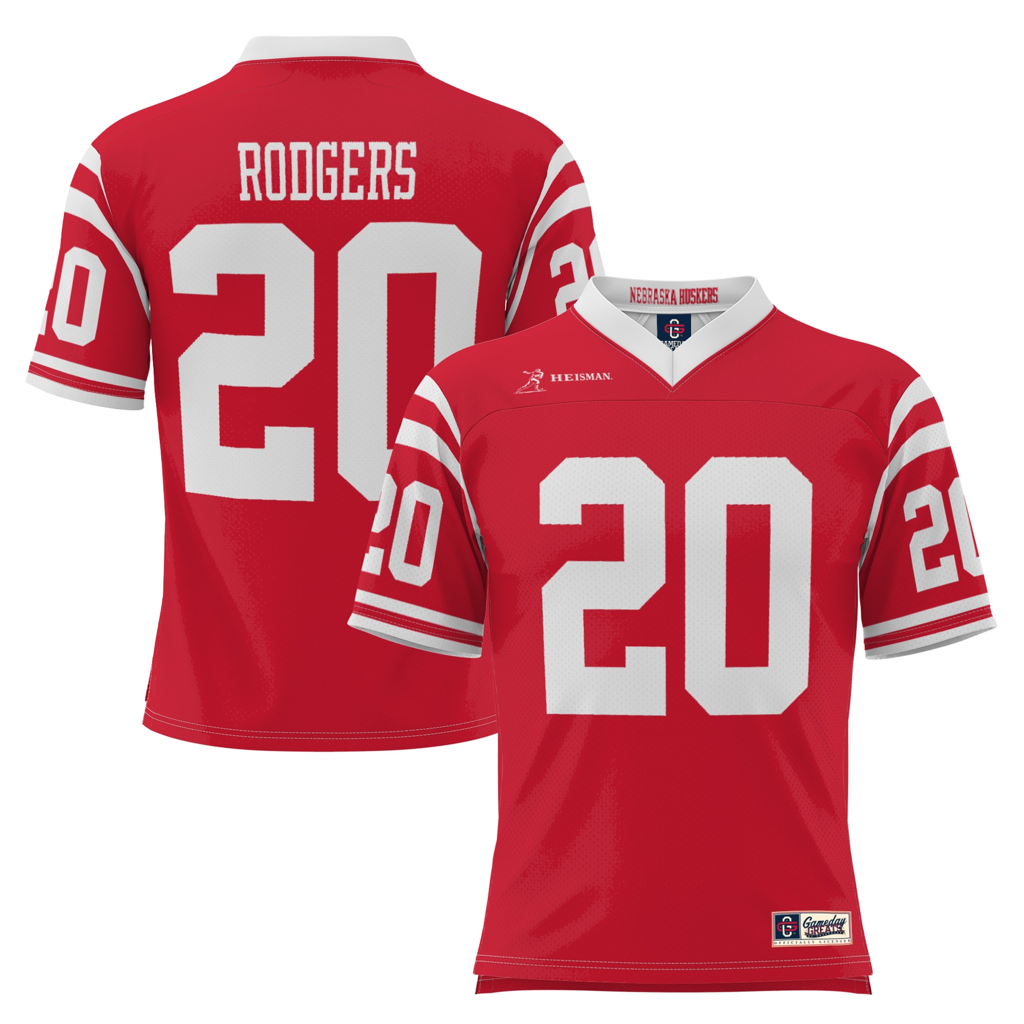 [DDG] Johnny Rodgers Nebraska Huskers GameDay Greats Youth Lightweight Fashion Heisman Jersey - Scarlet