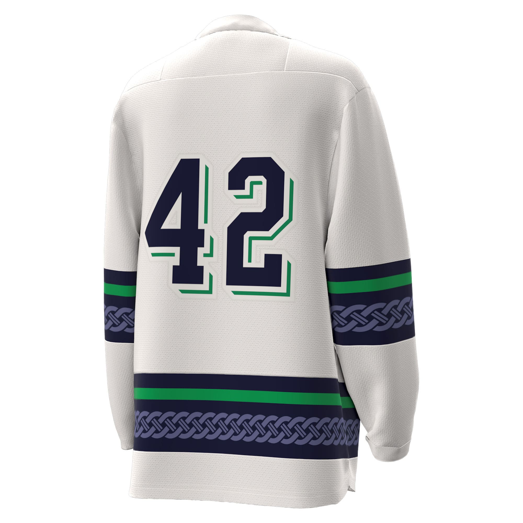 [NJP] Notre Dame Fighting Irish Youth Alternate Leprechaun Replica Hockey Jersey - White