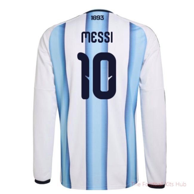 2026-2027 Argentina Long Sleeve Home Shirt (Messi 10)