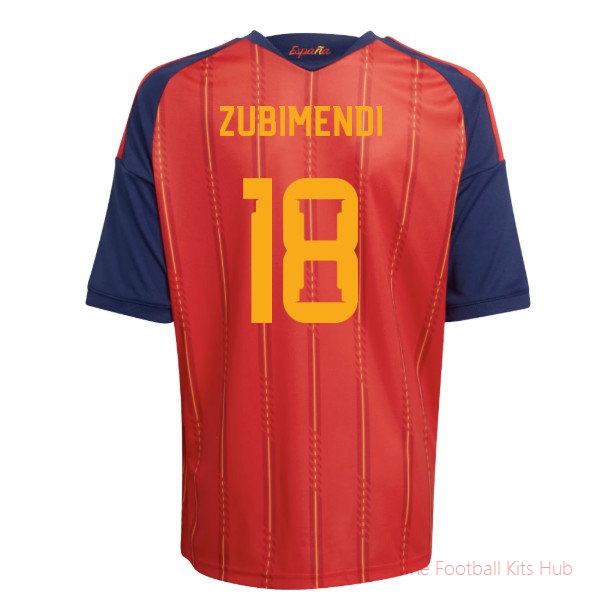 2026-2027 Spain Home Shirt (Kids) (Zubimendi 18)
