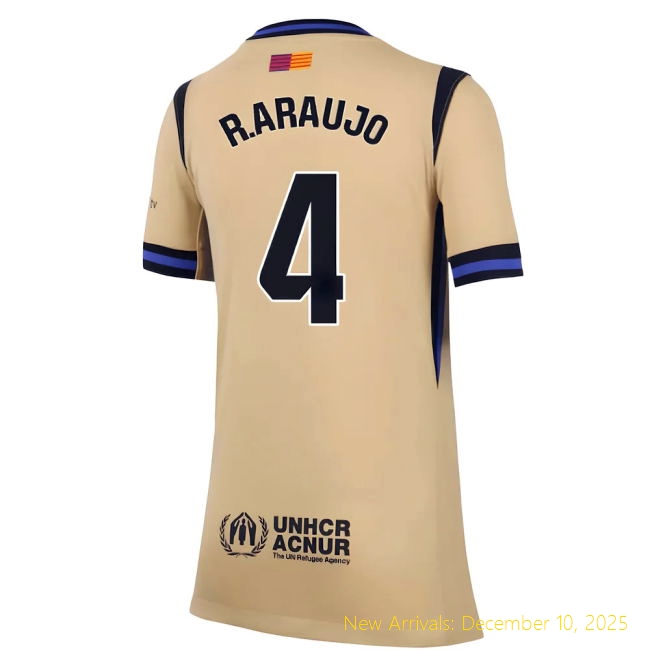 2025-2026 Barcelona Barca Durable Away Shirt (Kids) (R.Araujo 4)