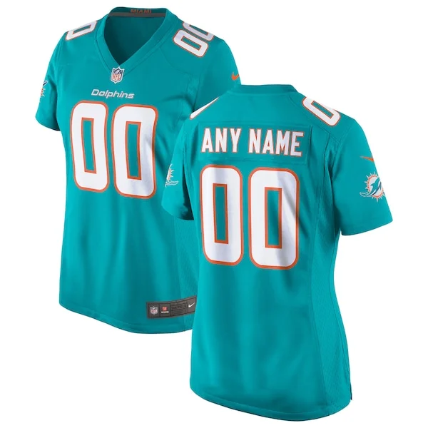None Miami Dolphins Game Jersey - Aqua | NFL Player Jersey | NFL Footb