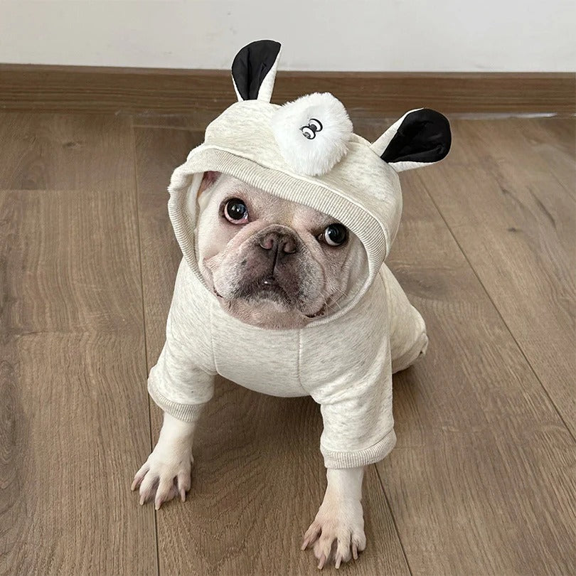 Street-Ready Furrbao Frenchie Panda Onesie Costume – Four-legged Cute...