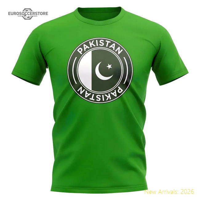 Pakistan Football Badge T-shirt (green) - Official Design