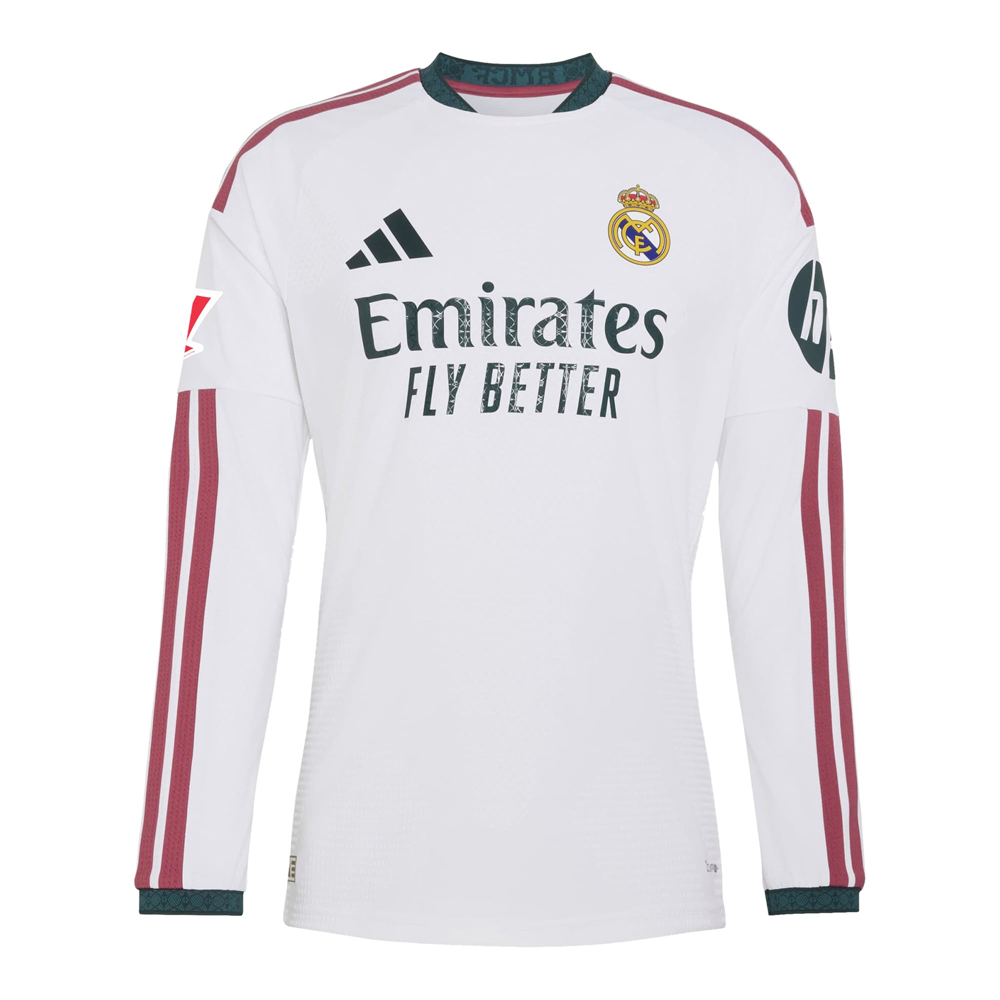 [SJH] Real Madrid 2026/27 Home On-Field Authentic Custom Long Sleeve Jersey - White