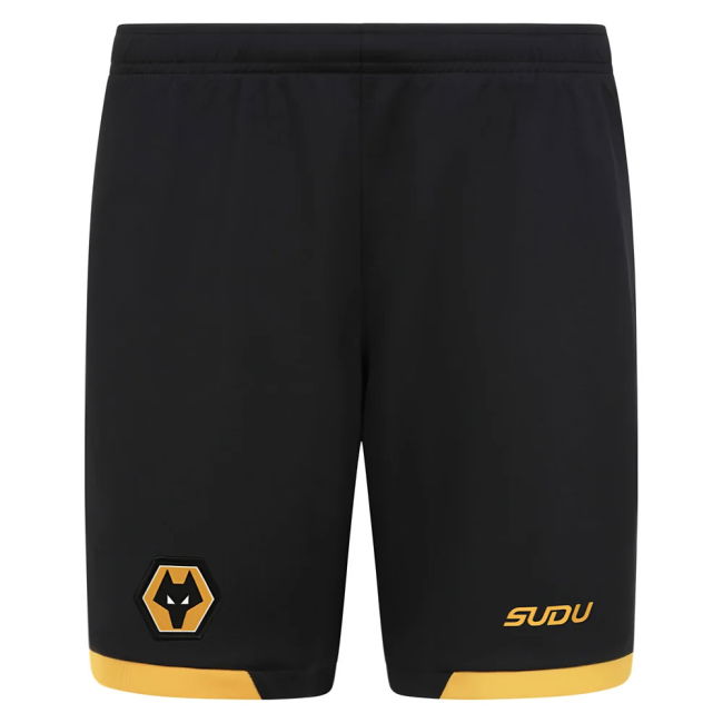 2025-2026 Wolves Home Shorts (Black) - Kids