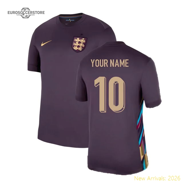 England Away Kit 2024-2025 Fan Style Jersey For Match Days
