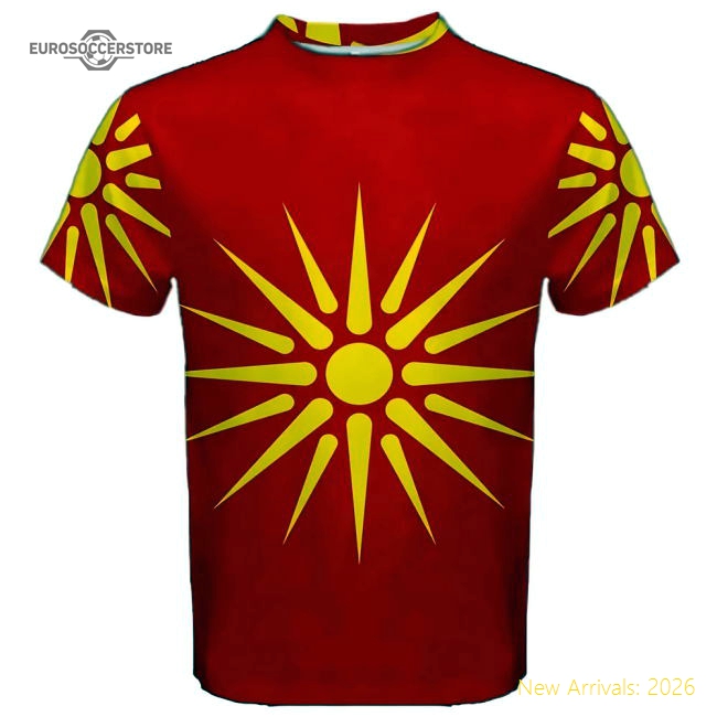 Old Republic Of Macedonia Flag Sublimated Sports Fan Collection Jersey