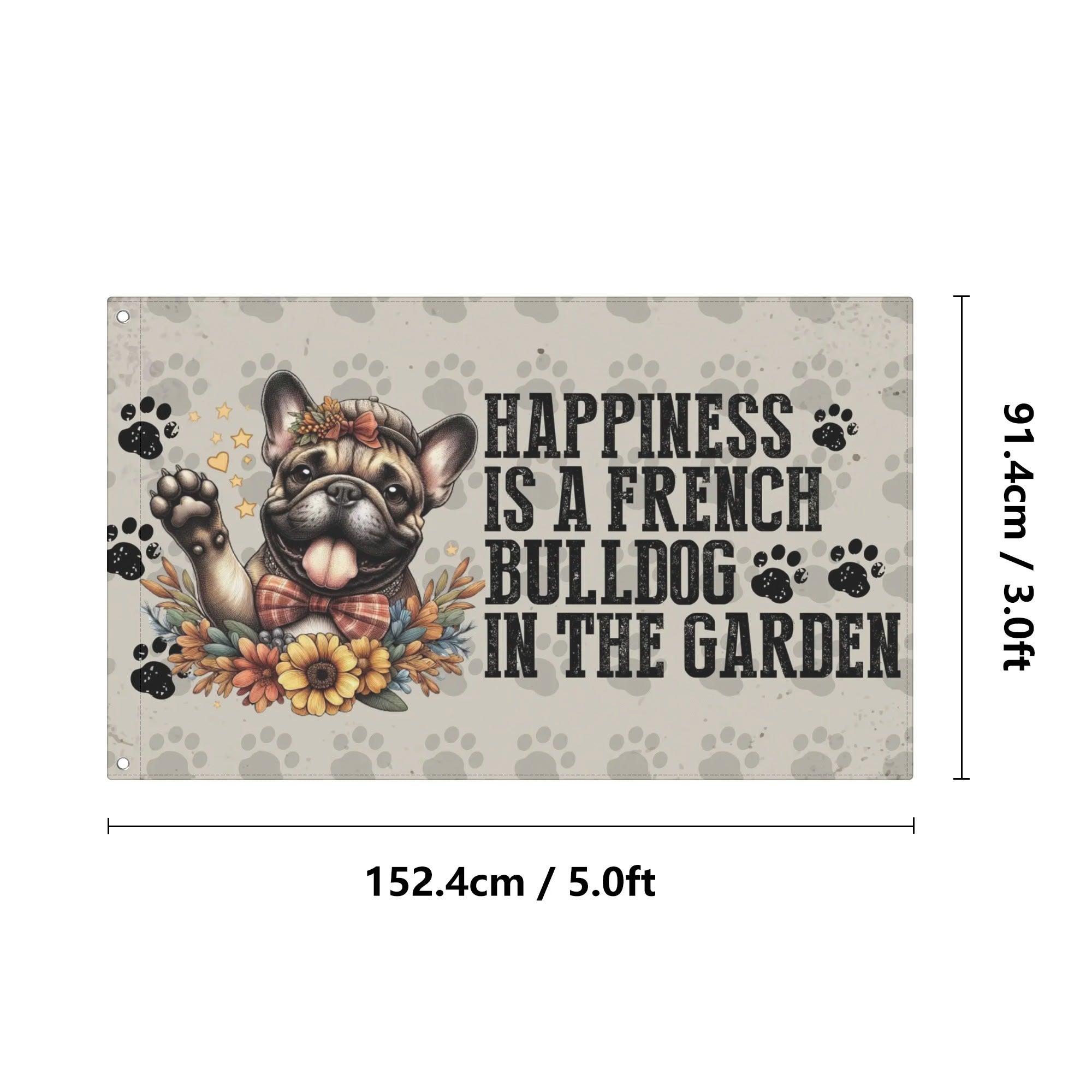 Trendy Louis - Garden Flags For Frenchie Lovers for French Durable