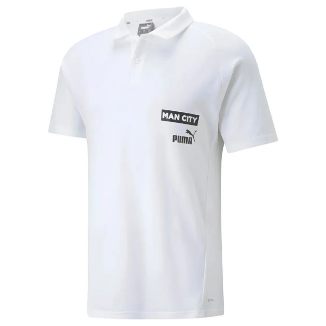 Adult 2022-2023 Man City Casuals Polo (White)