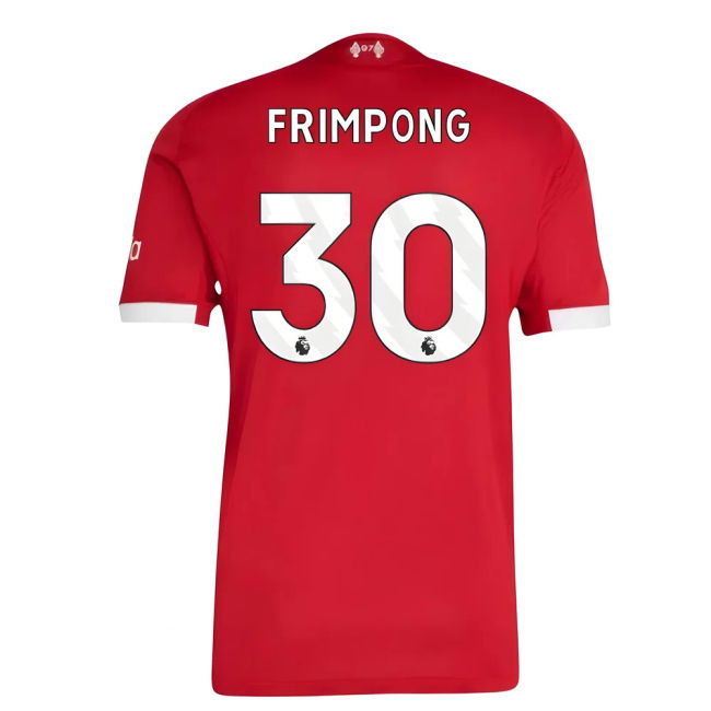 Liverpool 2025-20 Home Football Kit Frimpong 30 L M S
